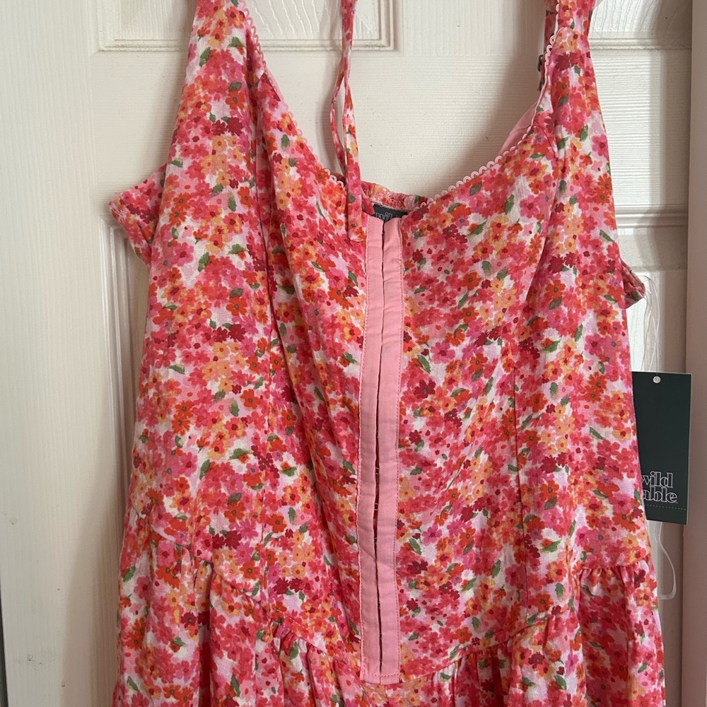 Floral Pink Sleeveless romper